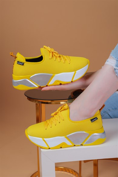 Popi Sarı Renkli Bayan Spor Ayakkabı