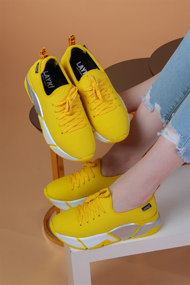 Popi Sarı Renkli Bayan Spor Ayakkabı