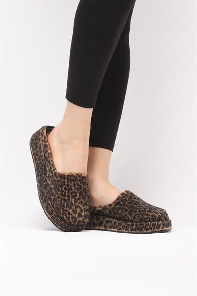 Liora Leopar Taş Detaylı Kadın Terlik