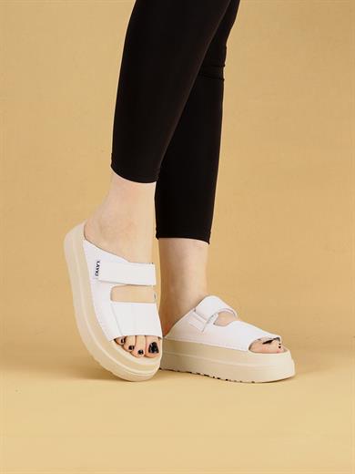 ZEYU Çift Bantlı Anatomik Taban Beyaz KadınTerlik