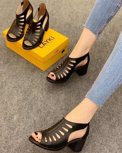 Tammy Siyah Renkli Kadın Topuklu Ayakkabı