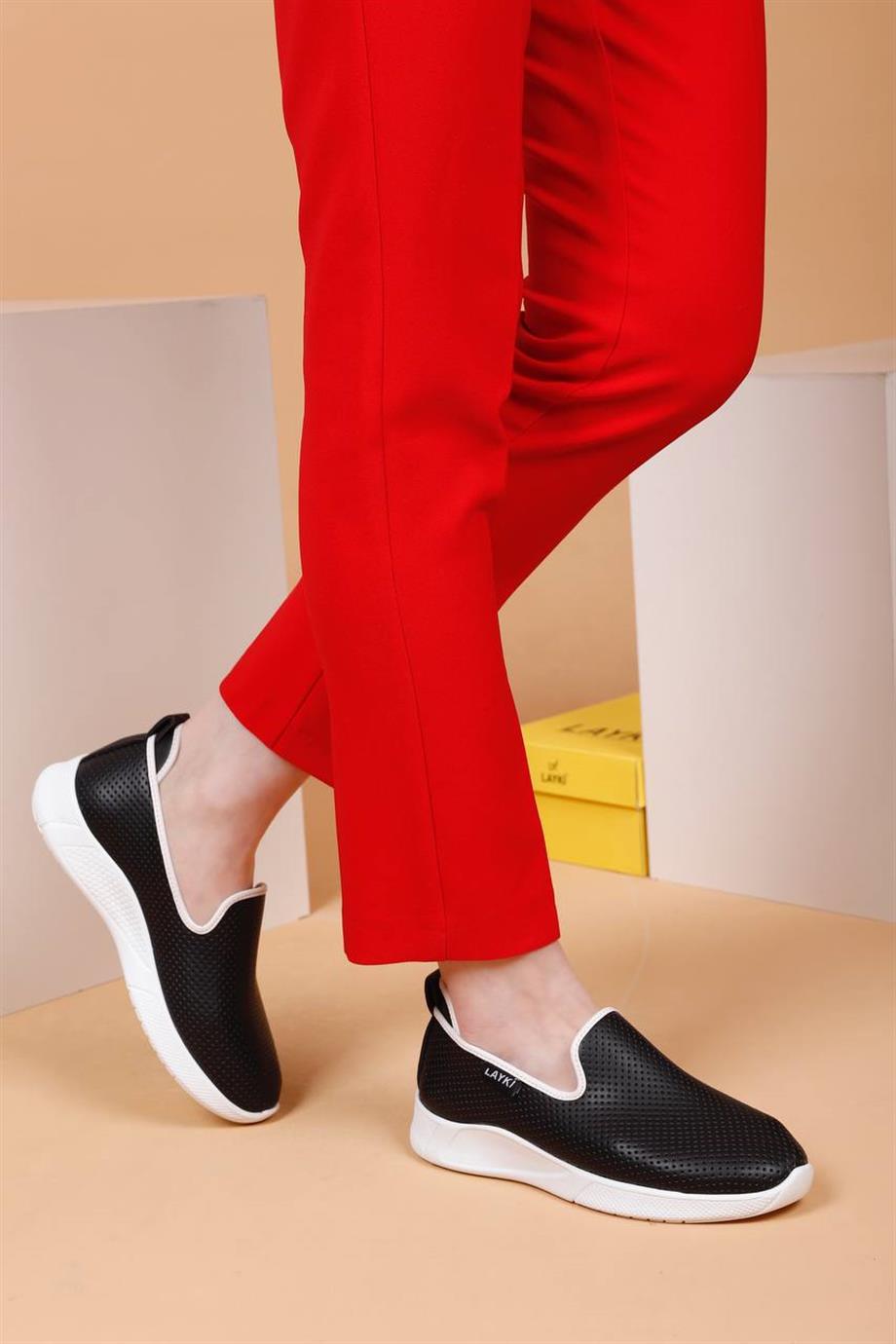 Layki Ciragio Siyah Renkli Kadın Klasik Yazlık Günlük Ayakkabı