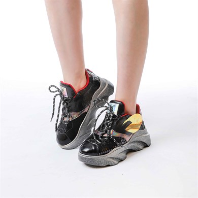 Barsley Siyah Renkli Kadın Spor Ayakkabı 