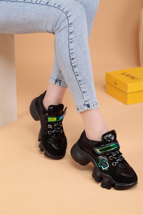 028010050000001laykiSneakerlayki.com | Krystal Siyah Renkli Kadın Sneaker Ayakkabı  Krystal Siyah Renkli Kadın Sneaker Ayakkabı 
