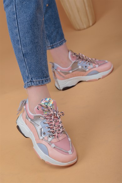 103010400000001laykiYürüyüş Ayakkabısılayki.com | Layki 103040 mat deri desenli Bayan Spor Ayakkabı Arya Pudra Renkli Kadın Spor Ayakkabı