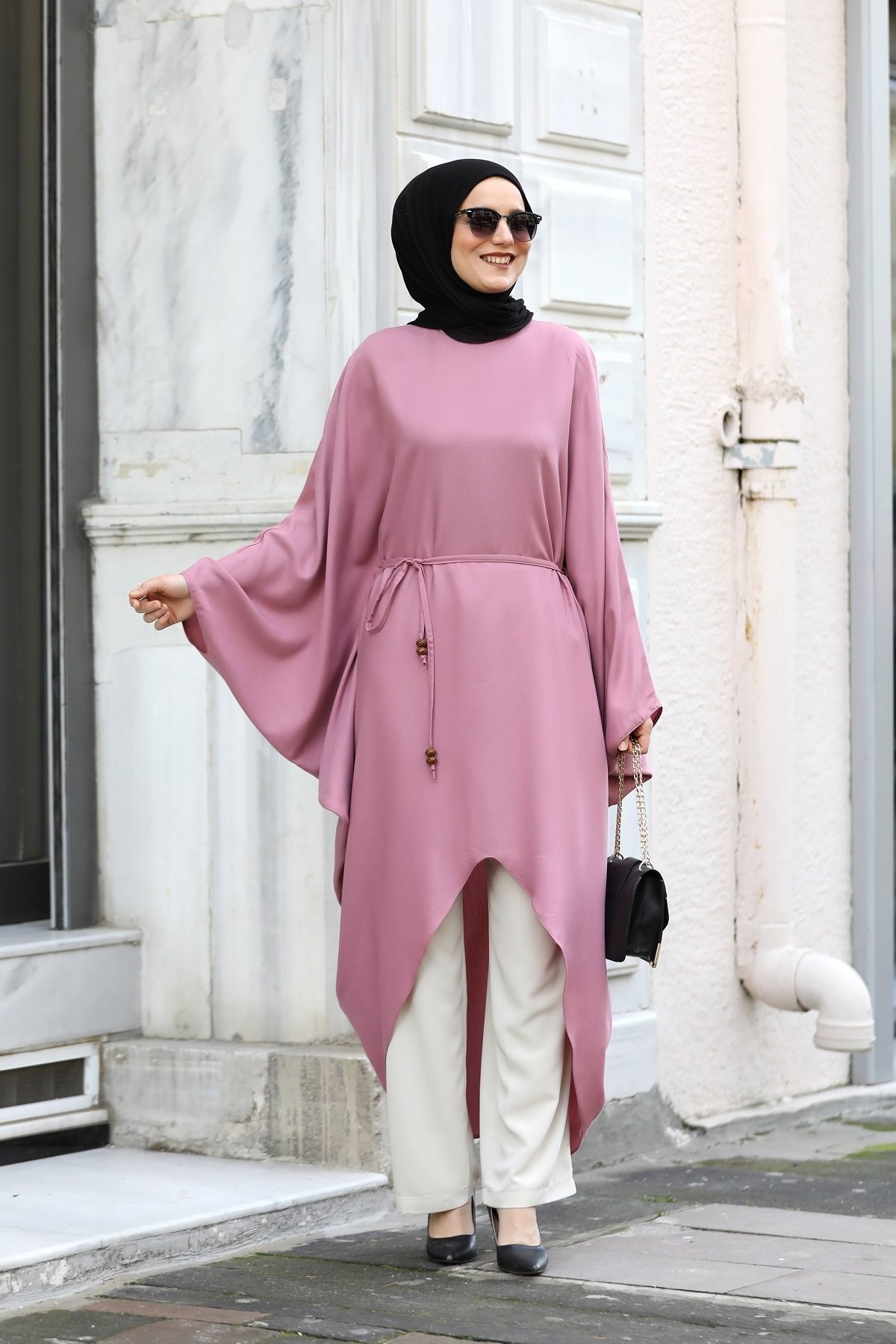 Bat Suit Hijab Dress Rose Dried