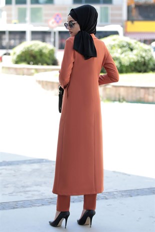 Rabia Kiremit İkili Takım Tesettür Elbise