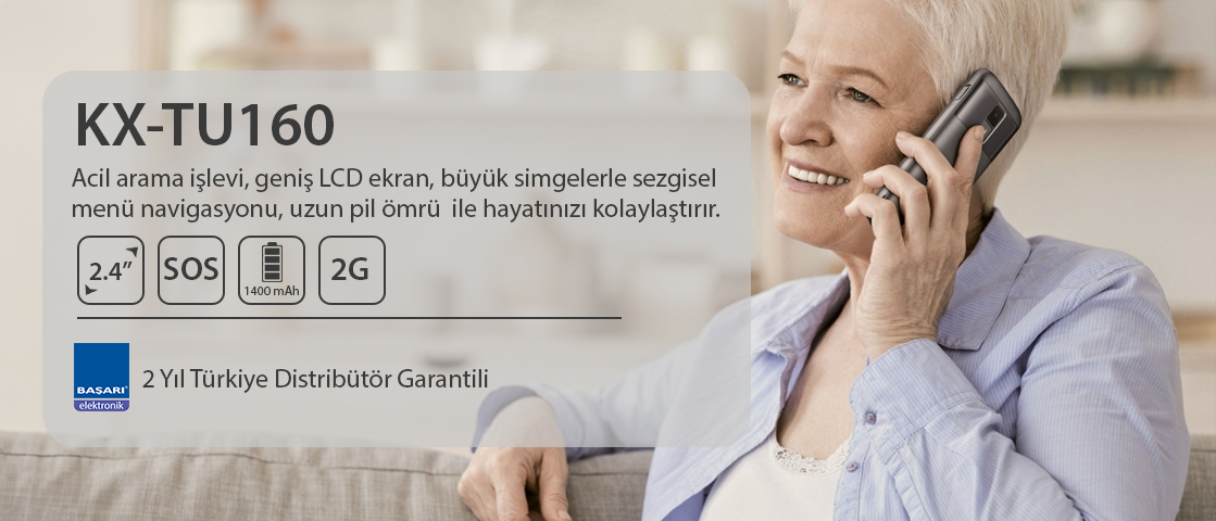 2 Yıl Türkiye Distribütör Garantili | Büyük 2,40" TFT Renkli Ekran | 0,3 MP Kamera | Uzun Pil Ömrü | S.O.S. Acil Çağrı