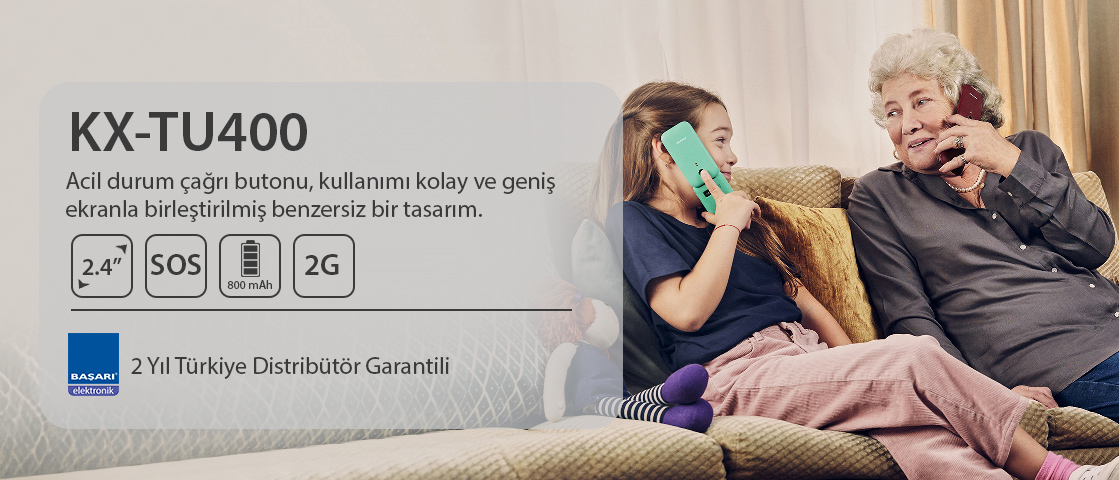 Panasonic KX-TU400 Kantalabilir Tuşlu Cep Telefonu Gri
