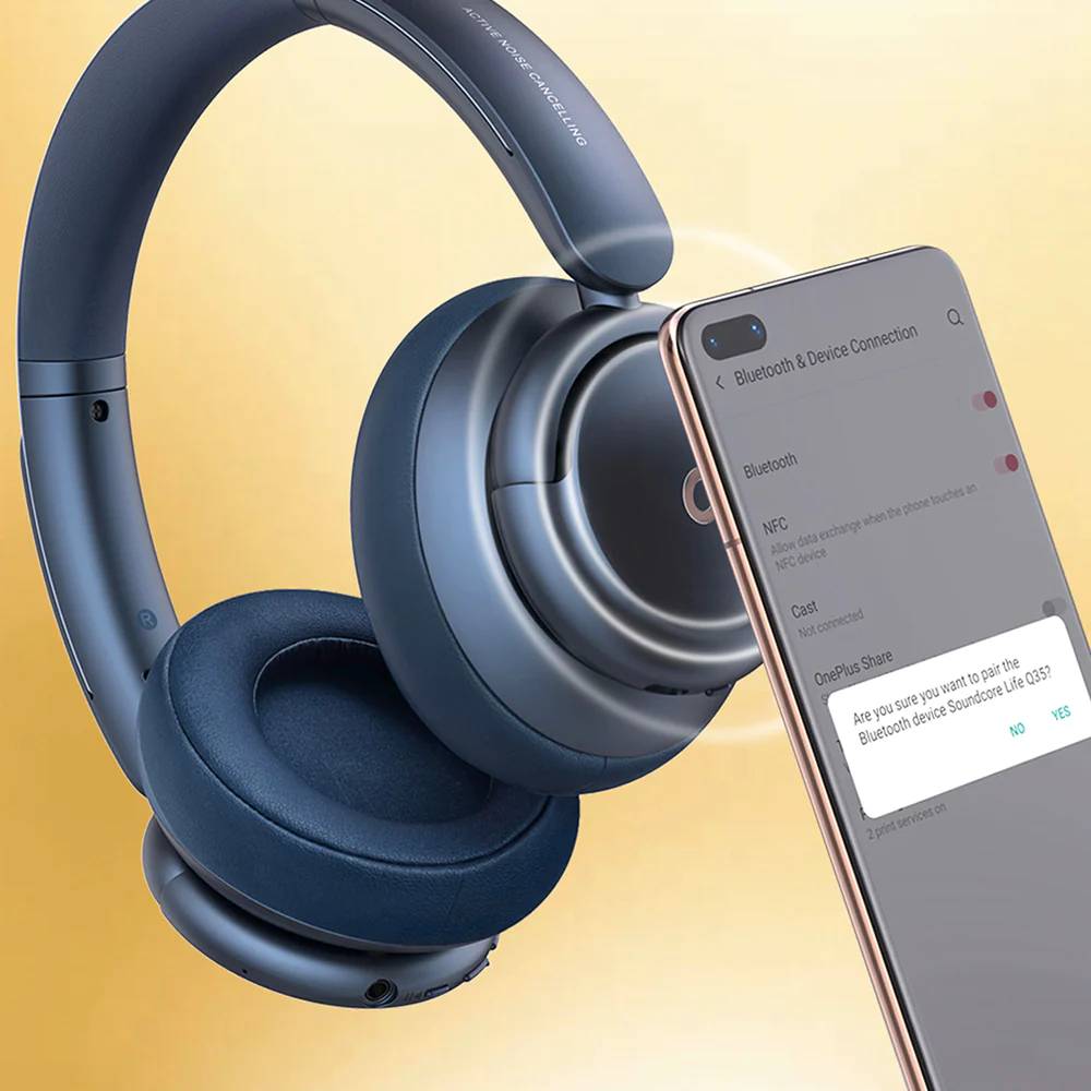 NFC Eşleştirme ile Kolay Bağlantı   NFC bağlantısı üzerinden anında bağlanmak için sol kulaklıktaki Android telefonunuza dokunun.