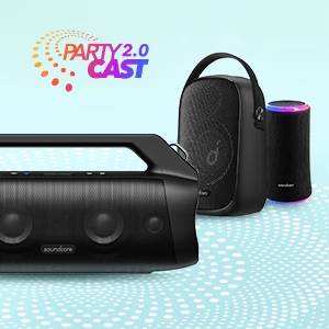 PartyCast 2.0   Senkronize müzik ve stereo ses için sınırsız Soundcore PartyCast hoparlörlere bağlanın