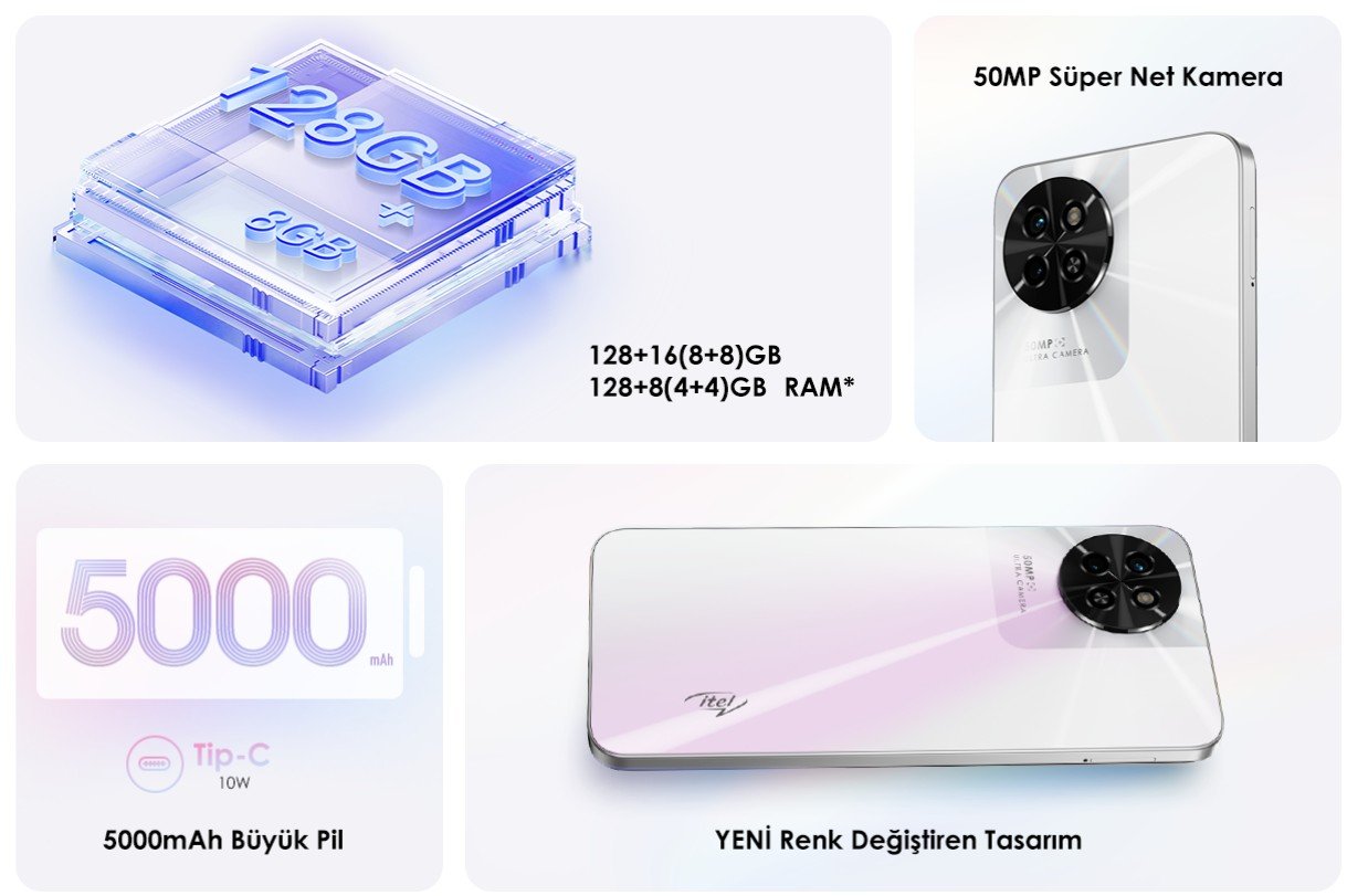  128GB+16(8+8)GB* Daha Büyük Bellek, Sorunsuz ve Rahat Kullanım 128GB ROM ile 30000'den fazla fotoğraf saklayabilirsiniz. 16 GB RAM, başlatma süresini %15 hızlandırarak güçlü ve sorunsuz bir deneyim sağlar. 