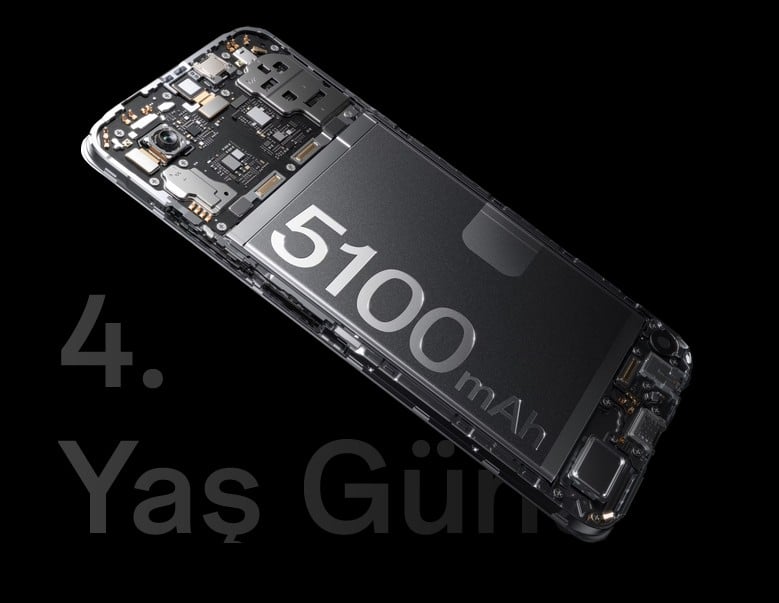  4. Yaş Günün Kutlu Olsun Pil! Bu 5100 mAh pil hem büyük hem dayanıklı. Dört yıldan uzun süre kullanımdan sonra yeni bir pilin en az %80 kapasitesinde performans gösteriyor.10 İşte kutlanacak bir özellik!