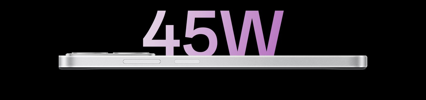   Performansta  Bir Adım Önde Saatlerce Değil, Dakikalar İçinde Şarj Şarjınızı sadece 30 dakikada tam güvenlikle sııfırdan %50'ye çıkarın.9 45 W SUPERVOOCTM Hızlı Şarj ultra hızlı ve süper güvenlidir. Benzersiz SUPERVOOCTM teknolojimiz kabloların ve adaptörlerin uyumluluğunu otomatik olarak algıladığı için telefonunuzu endişelenmeden şarj edebilirsiniz.
