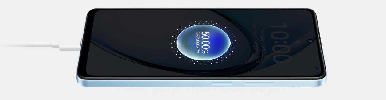 Jet hızında şarj takviyesi  Telefonunuzun şarj olmasını mı bekliyorsunuz? Kimsenin buna vakti yok. Güçlü 45 W SUPERVOOCTM Hızlı Şarj ile telefonunuzun şarjının dolmasını beklemek zorunda kalmayacaksınız.