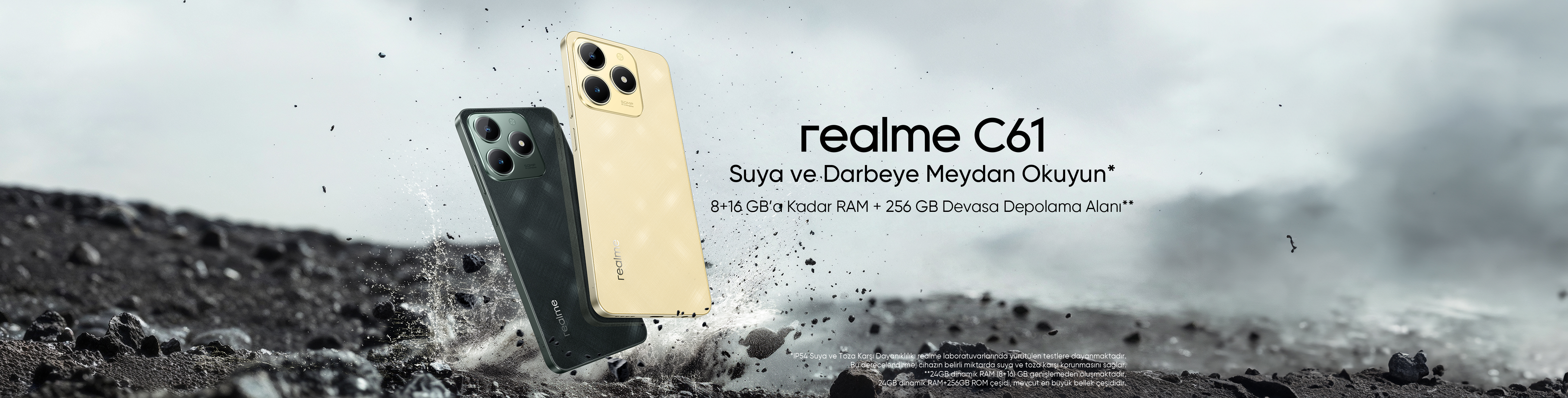 IP54 toz ve su direnci sayesinde  en dayanıklı kalite.¹ 24 GB'a kadar Dinamik RAM ve 256GB ROM ile  sorunsuz etkileşim. Segmentindeki en ince telefon gövdesiyle rahat kullanım.