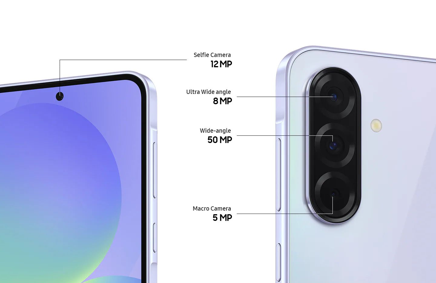  Daha fazla yaratıcılık için gelişmiş kameralar Two Galaxy A36 5G devices can be seen. The front camera features the 12 MP Selfie Camera. The rear cameras feature the 8 MP Ultra Wide angle, 50 MP Wide-angle and 5 MP Macro Camera. Two Galaxy A36 5G devices can be seen. The front camera features the 12 MP Selfie Camera. The rear cameras feature the 8 MP Ultra Wide angle, 50 MP Wide-angle and 5 MP Macro Camera.  *Gösterilen resim gerçek üründen farklı olabilir. *50 MP çözünürlük, yalnızca Galaxy A36 5G’nin arka Geniş Açılı Kamerasında vardır. *Çekim sonuçları; birden fazla süjenin çekilmesi, odaklanamama veya hareketli nesneler gibi çekim koşullarına bağlı olarak farklılık gösterebilir. En iyi selfie ve portre çekimlerinizi paylaşın  Dans yarışmalarından Sıradışı portrelere kadar en iyi olduğunuz anları 12 MP çözünürlükle öne çıkarın. Gelişmiş AP ve sensör ile donatılmış ön kamera ile düşük ışıkta bile net ve ayrıntılı çekimler yapabilirsiniz.