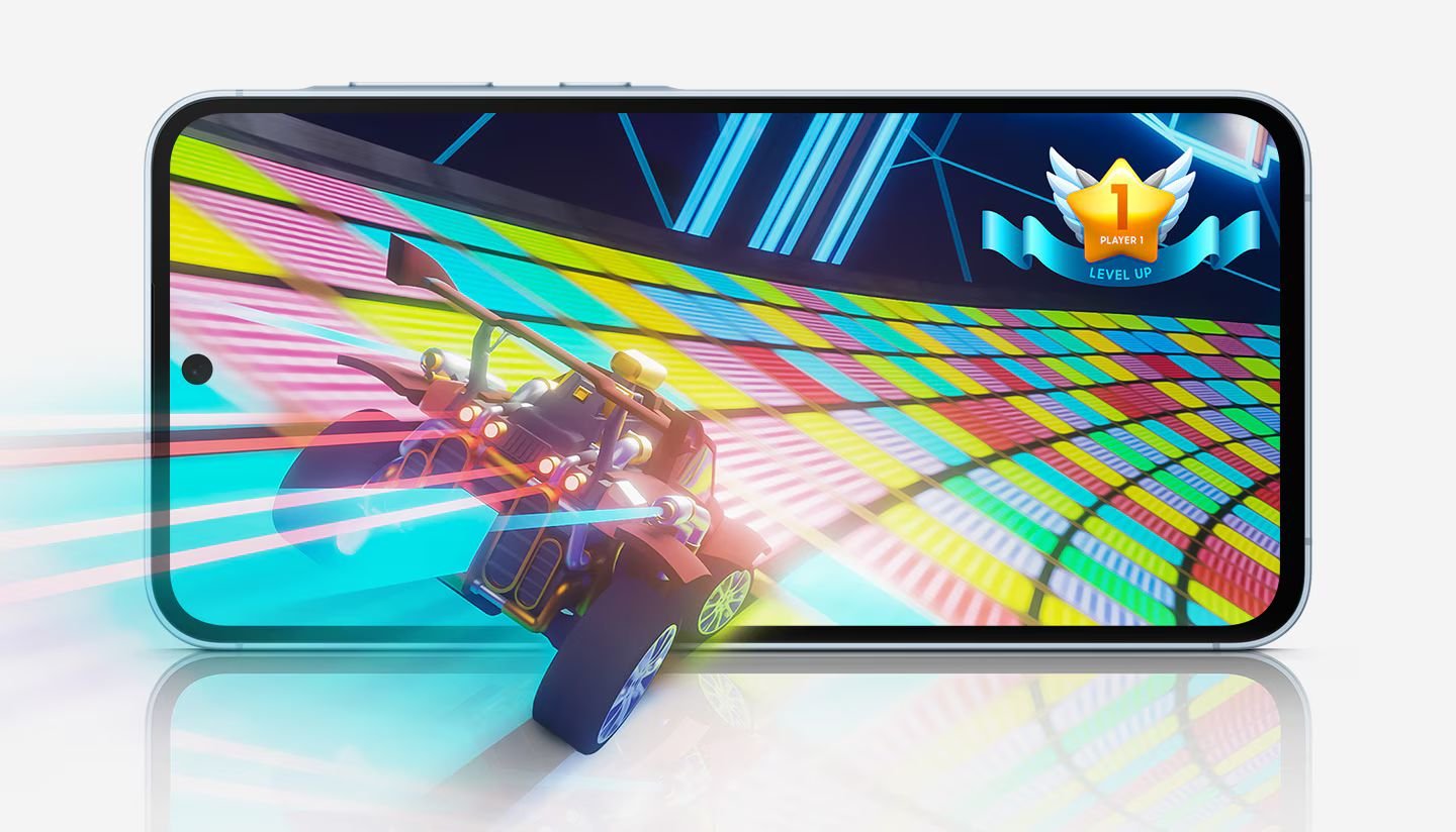 Samsung Galaxy A55 5G'nin Gücünü Keşfedin!  Hız ve Performansın Buluştuğu Nokta  Samsung Galaxy A55 5G, sekiz çekirdekli güçlü işlemcisi sayesinde akıcı bir kullanıcı deneyimi sunar. İster aynı anda birden fazla uygulama arasında geçiş yapın, ister en son çıkan oyunları oynayın veya yüksek çözünürlüklü videolar izleyin; A55 5G sizi asla yarı yolda bırakmaz.