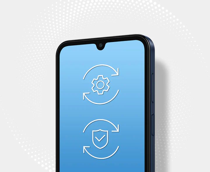 Güncelliğini daha uzun süre korur  Dört nesile kadar işletim sistemi güncelleme ve 5 yıla kadar güvenlik bakım paketiyle sunulan Galaxy M15 5G’niz daha uzun süre güncelliğini korur. 