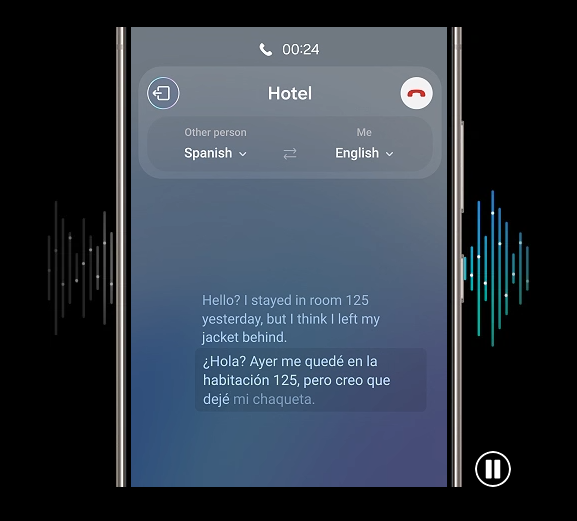 Live Translate. İletişim kurmanın en kolay yolu Live Translate sayesinde artık telefondayken gerçek zamanlı çeviri alabilirsiniz.2 Dil bariyerlerini ortadan kaldırın. Siz kendi dilinizde konuşun karşı taraf aynı anda kendi diline çevrilmiş halini duysun.
