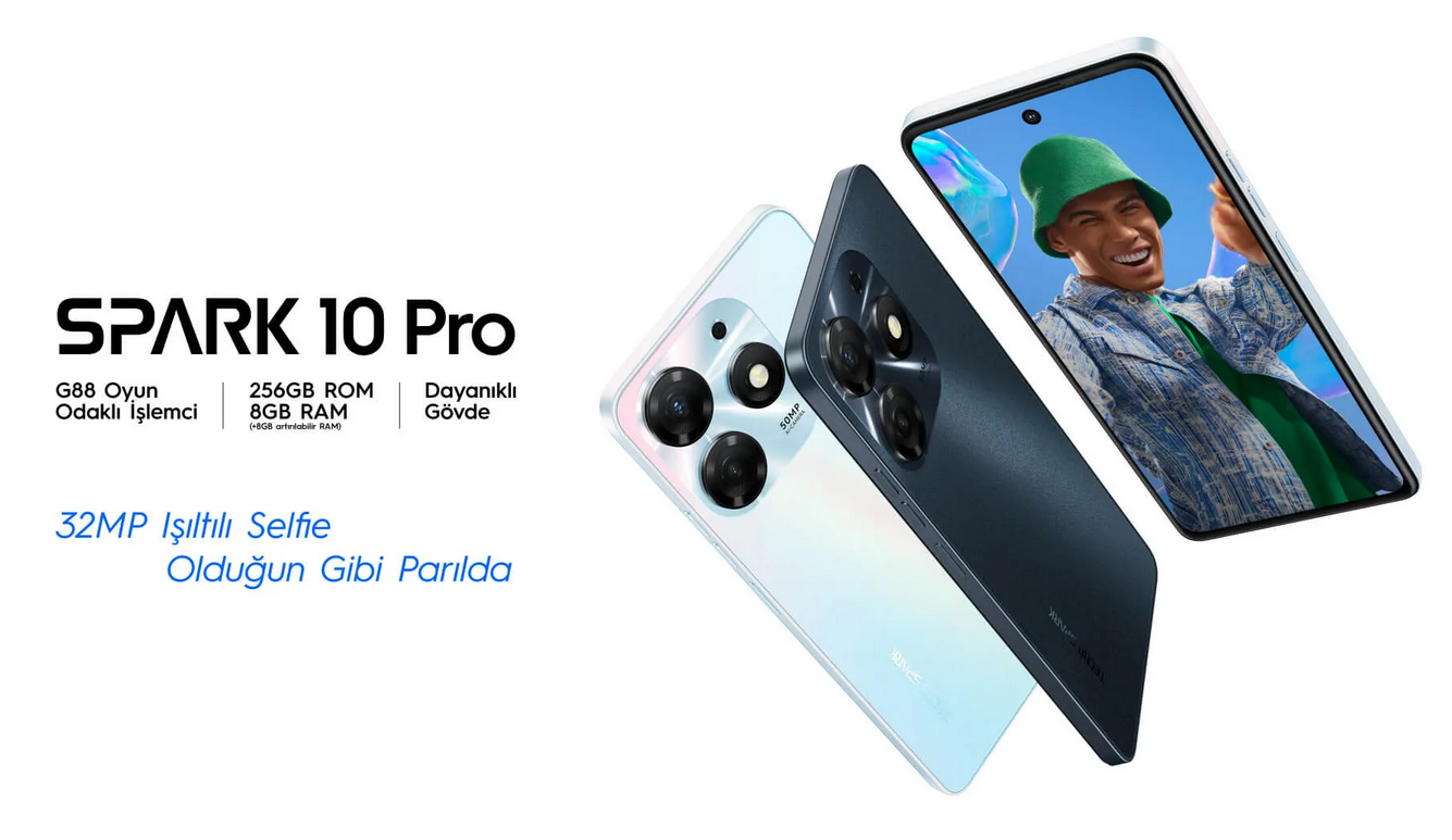 SPARK'ın ilk cam ve Magic Skin arka panel tasarımına sahip modeli TECNO SPARK 10 pro ile tanışın.