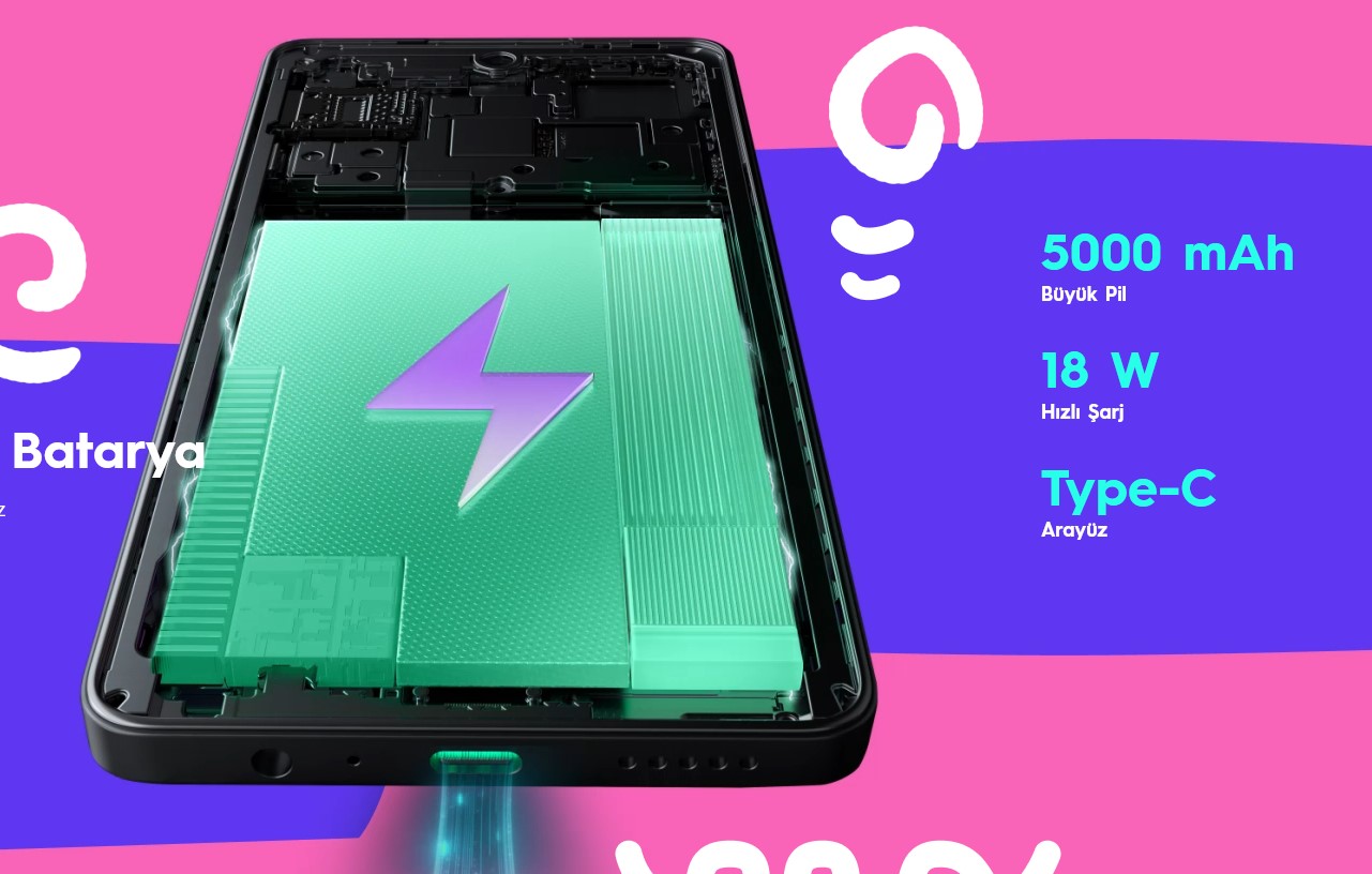 Tecno Spark 20C Şarj ve Batarya