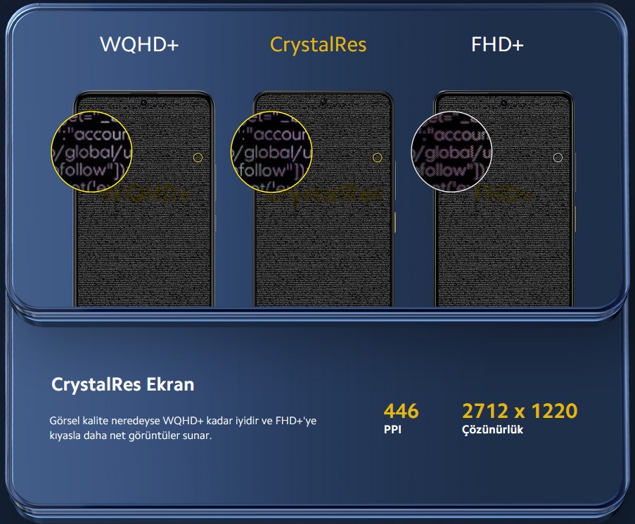 6,67 inç Flow AMOLED 1,5K CrystalRes Ekran