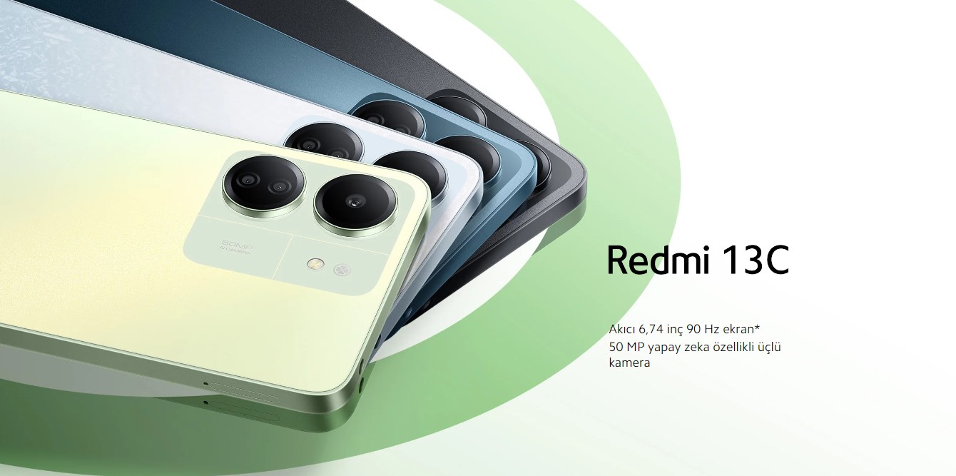 Redmi 13C şık, zarif bir tasarım sunar ve yalnızca 8,09 mm inceliğiyle hem tutması hem de kullanımı son derece rahattır.