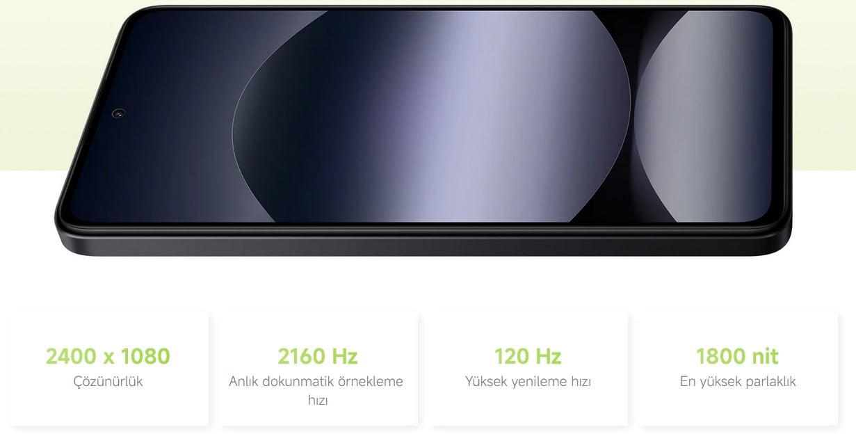 AMOLED Ekran Yüksek yenileme hızı olan göz dostu ekrana sahiptir 120 Hz* maksimum yenileme hızını destekleyen 6,67 inç geniş ekrana sahip olağanüstü OLED ekran.  Etkileyici geniş ekran, kusursuz performans ve canlı görüntüler sunar.