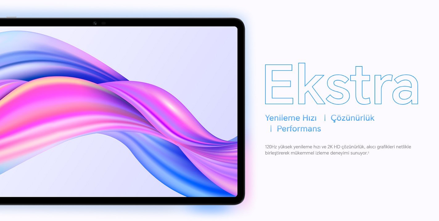 120Hz yüksek yenileme hızı ve 2K HD çözünürlük, akıcı grafikleri netlikle birleştirerek mükemmel izleme deneyimi sunuyor.5