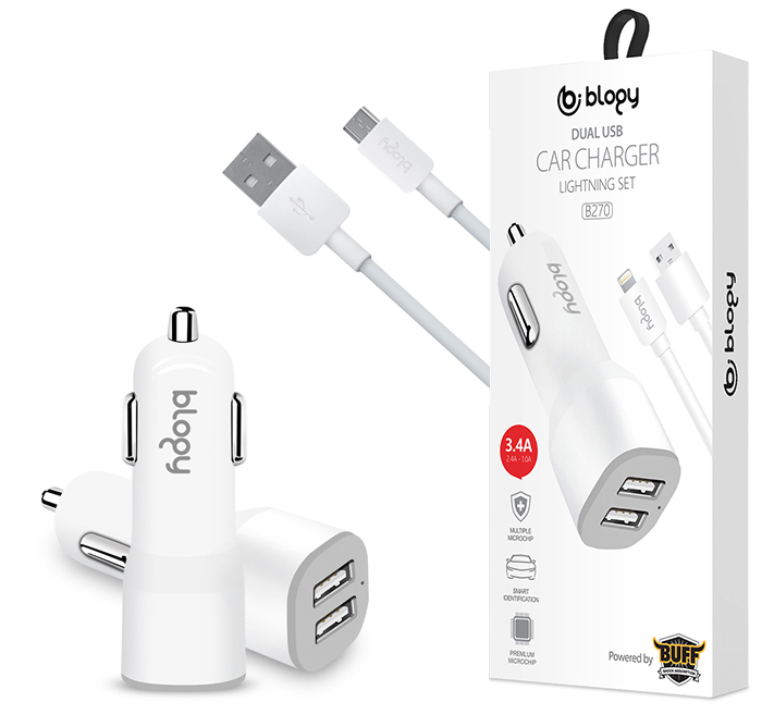 Buff Blogy B270 Dual Usb Micro Usb 3.4A Araç Şarjı telefondukkani.com.tr den satın alabilirsiniz.