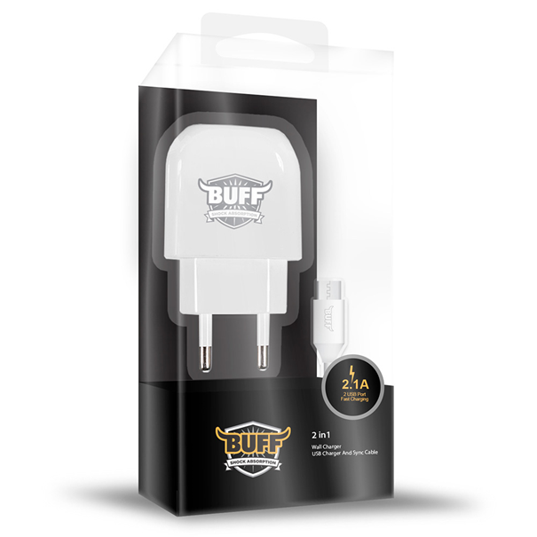 Buff Dual USB Şarj Seti micro beyaz telefondukkani.com.tr den satın alabilirsiniz.