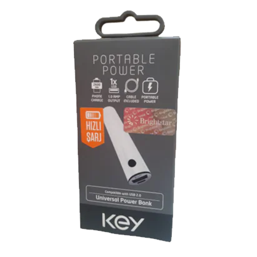 Key 2600 mAh Powerbank Hızlı Şarj kaliteli