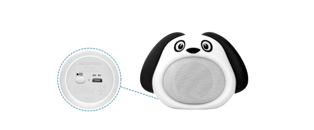 Navigasyon Kolaylaştı Promate Snoopy, müzik navigasyonunuzu çok kolay hale getirmek için gereken bir düğmeye sahiptir. Snoopy, Müziği veya Sesi Çalmak ve Duraklatmak için tek bir Düğmeye sahiptir. Aynı düğme, uzun süre basıldığında Snoopy'yi açar ve kapatır. Gezinmeyi ve kontrolü bir esinti yapmak için Tek Bir Düğmeyle Düğme Dağınıklığından kaçının.