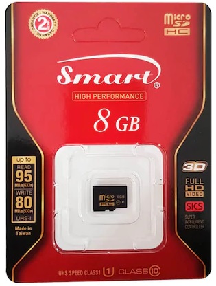 Smart Micro SD 8GB Hafıza Kartı Class 10 ile cep telefonu için deponuz yanınızda olsun