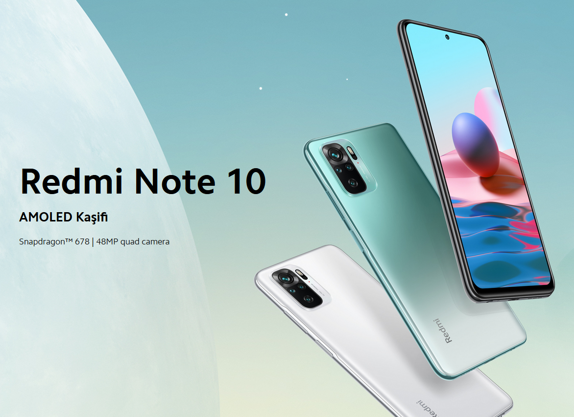 Xiaomi Redmi Note 10 128 Gb + 8 Gb Akıllı Cep Telefonu (Xiaomi Türkiye Garantili) Göz Alıcı Bir Tasarım