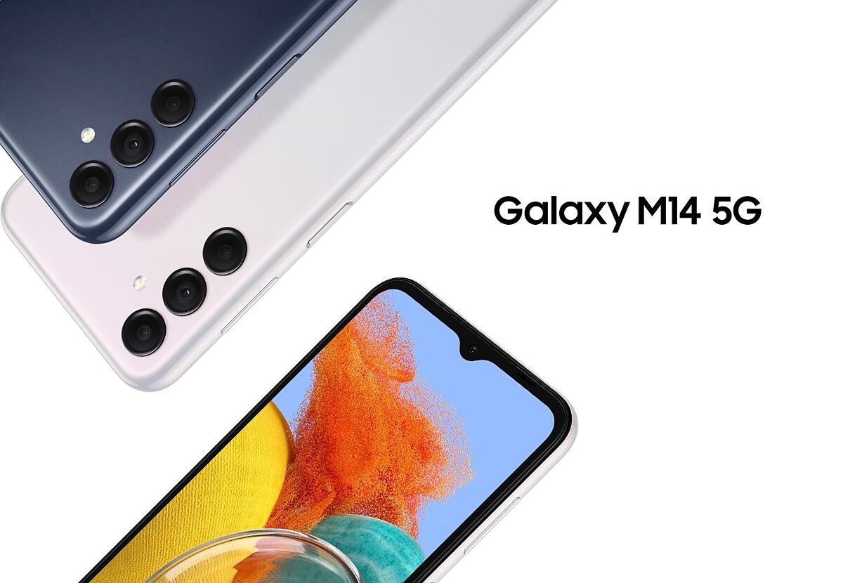Şık, Galaxy Tasarımı  Galaxy M14 5G’nin şık tasarımı, modern bir görünüme sahiptir. Zarif kıvrımları daha rahat bir tutuş sunar ve ekranda gezinmeyi kolaylaştırır.