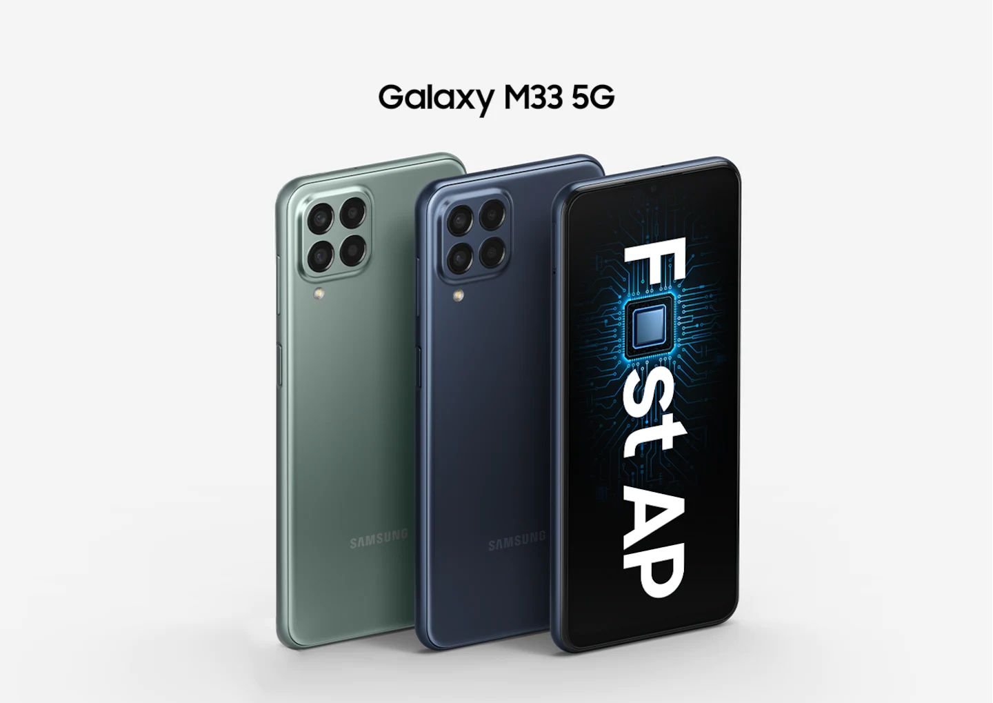 Minimal görünümlü kaliteli tasarım.  Galaxy M33 5G'nin kaliteli tasarımı, köşelerin yumuşak kıvrımlı ve kameraların minimal görünümlü olduğu basit bir temel çerçeve tasarımına sahiptir. Mavi ve yeşil renklerde gelen M33 5G ile günlük tarzınıza en uygun olan rengi tercih edebilirsiniz.