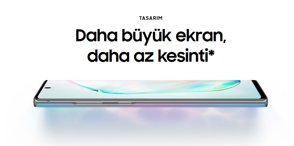 Samsung Galaxy Note 10 256 Gb Akıllı Cep Telefonu (Samsung Türkiye Garantili) Yeni İnce Tasarımı ile göz kamaştırıyor