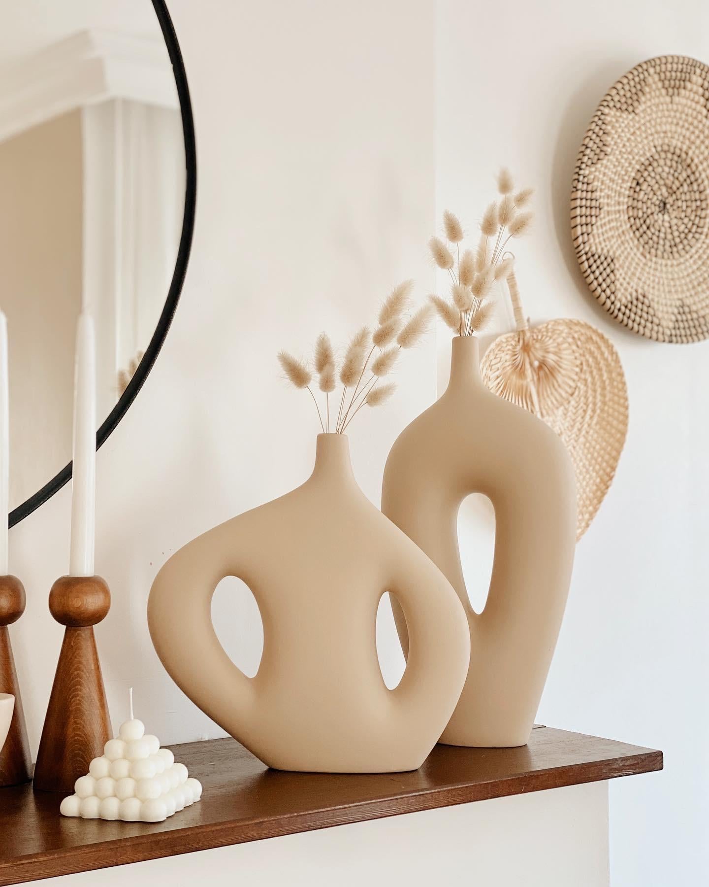 Clio ve Büyük Kollu Vazo Seramik Vazo Seti