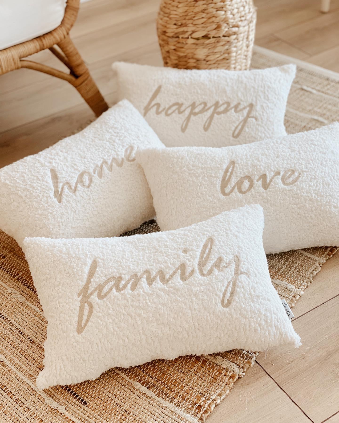 Teddy Yastık Kılıfı Home Familiy Love Happy