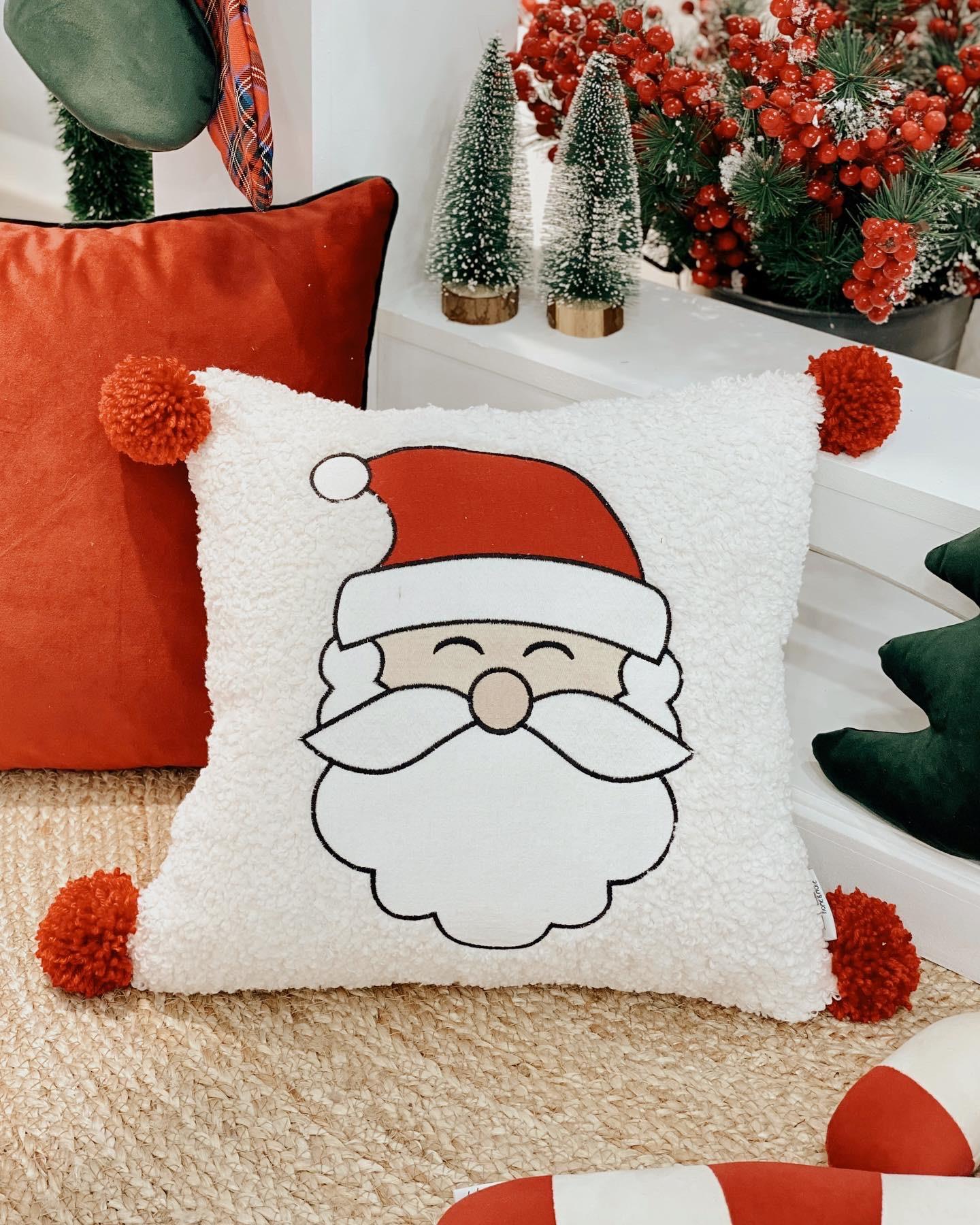 Yılbaşı Noel Baba Yastık Kılıfı Kırlent Kılıfı
