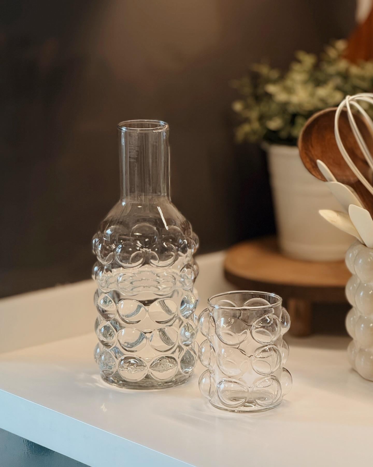 Bubble Cam Bardaklı Sürahi