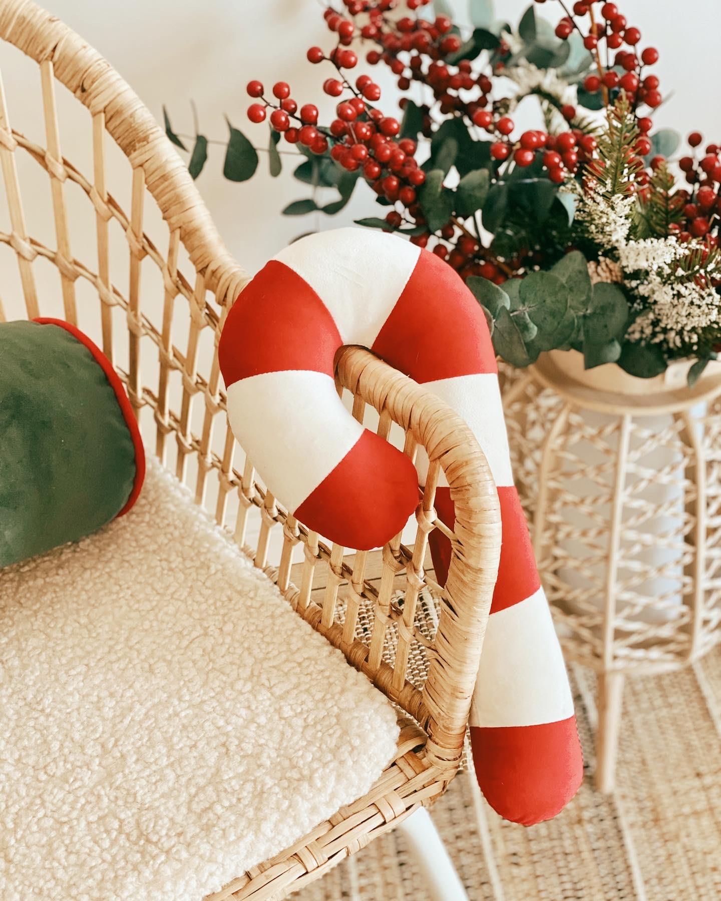 Yılbaşı Baston Şeker Yastık