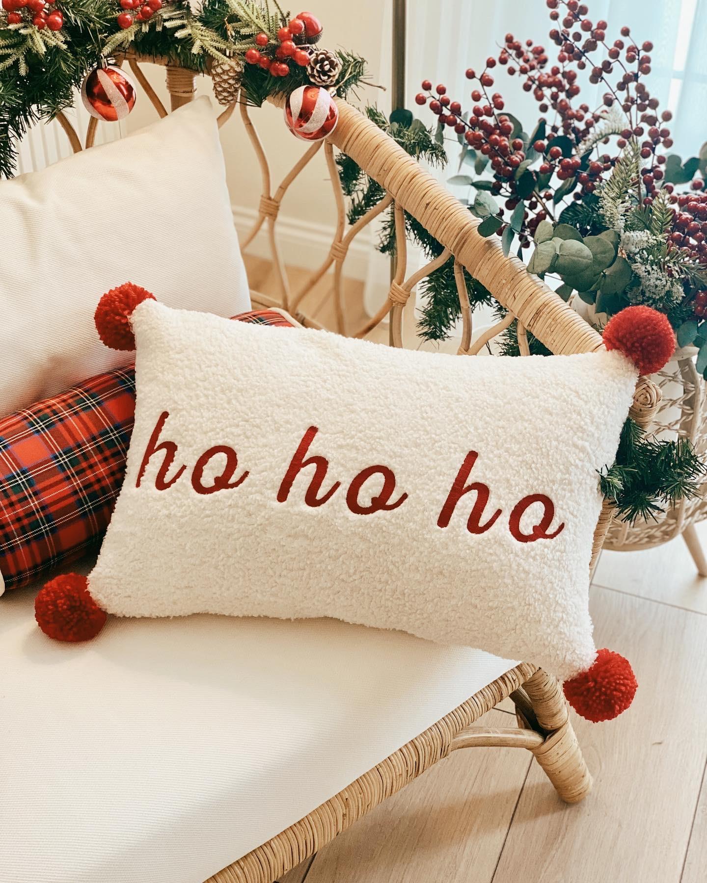 Yılbaşı Ho ho ho yastık kılıfı