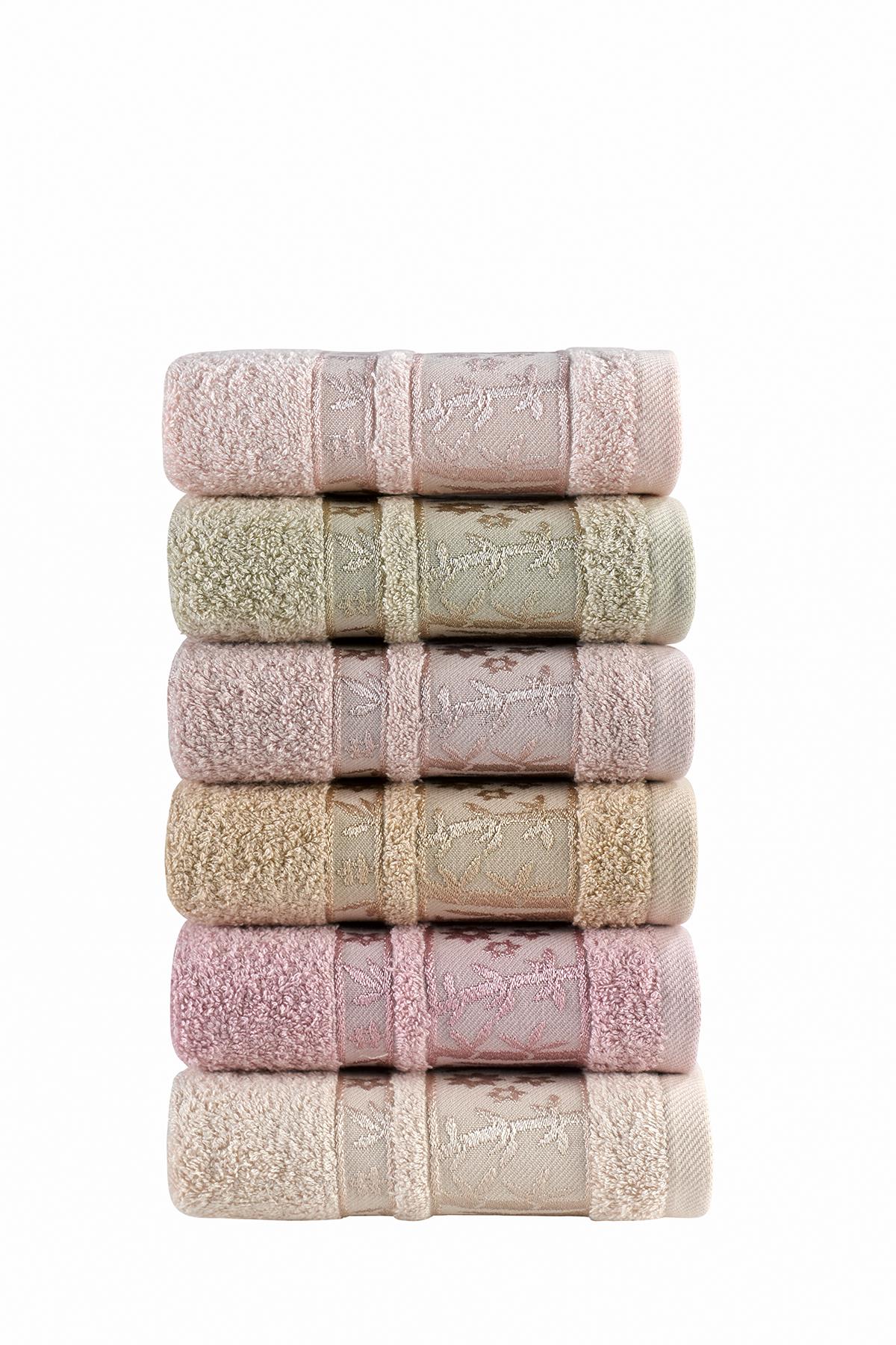 Elit Pastel Bambu 30*50 6'Lı El Havlusu - Asorti