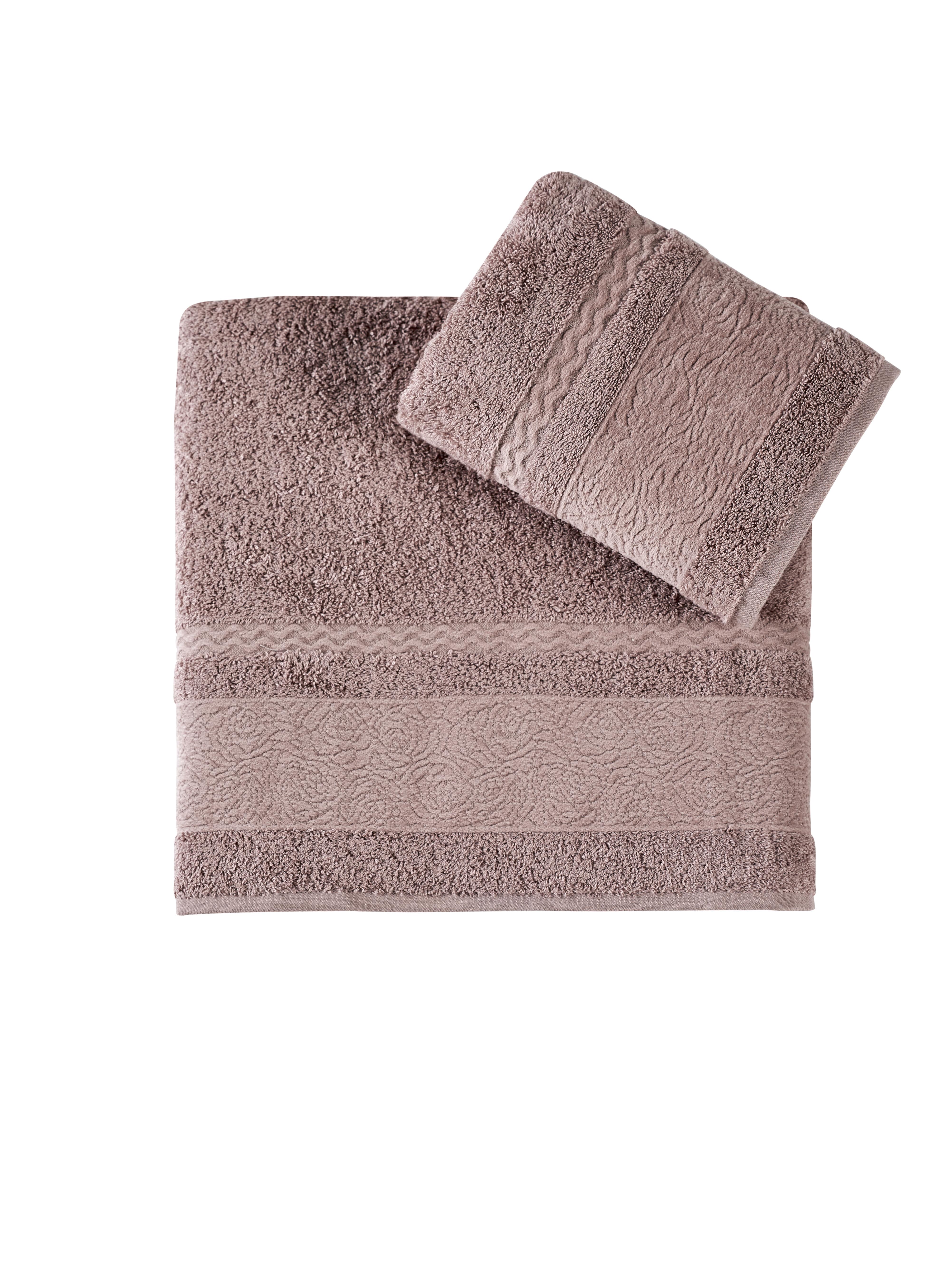 Güldeste Bambu 2'Li Banyo Havlu Seti (50*90+70*140) - Mürdüm