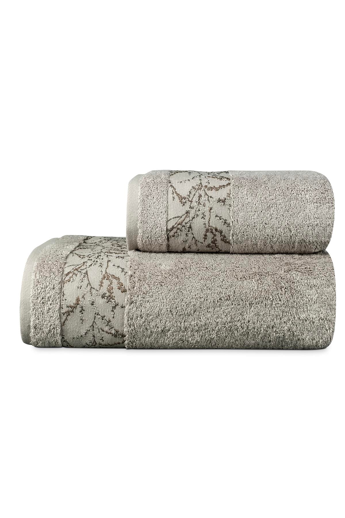 Milena Bambu 2'Li Banyo Havlu Seti (50*90+70*140) - Gri