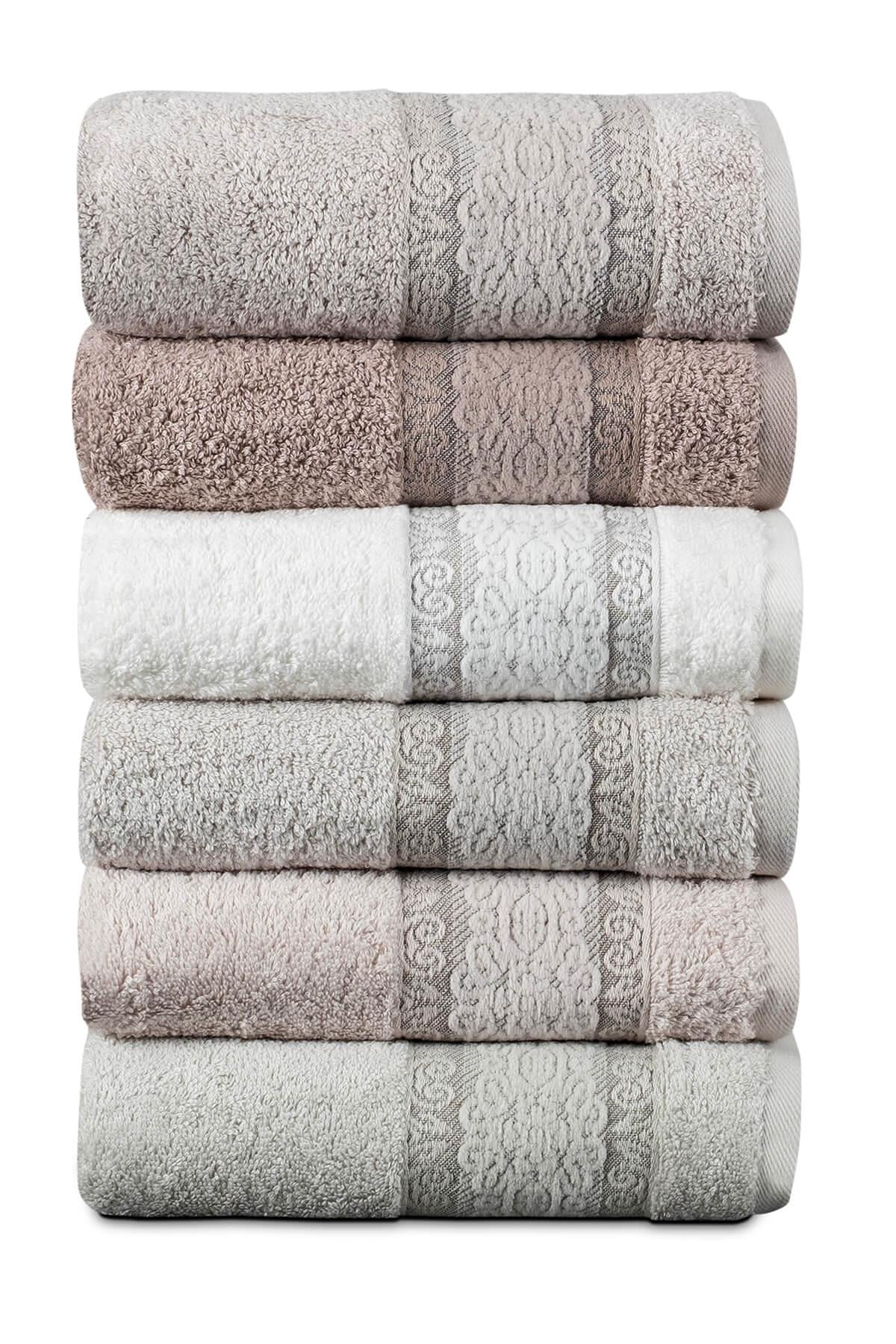 Montella Bambu 50*90 6'Lı Yüz Havlusu - Asorti