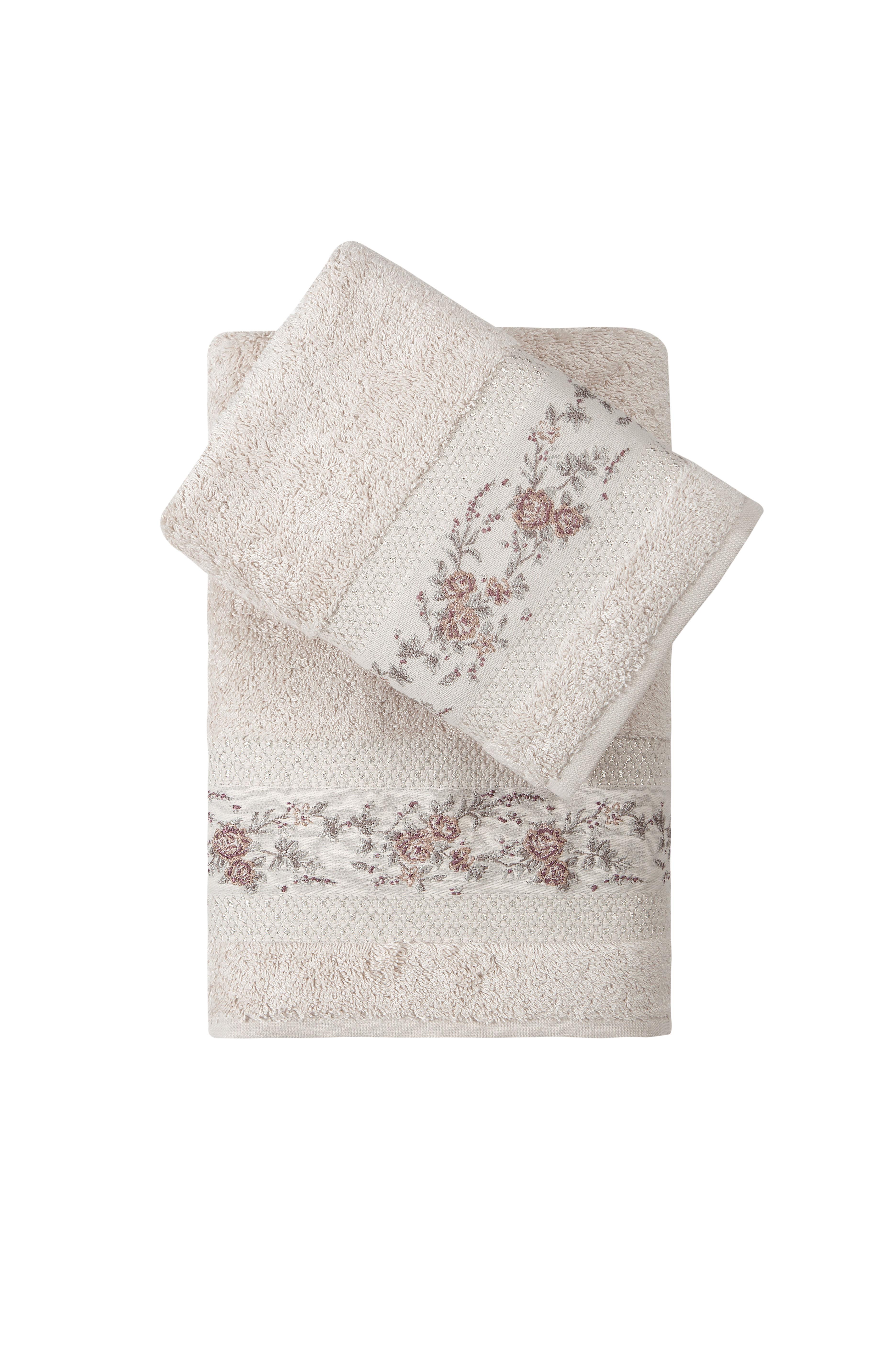 Rönesans Bambu 2'Li Banyo Havlu Seti (50*90+70*140) - Bej